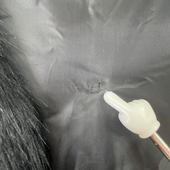 Y2K Daisy Fuentes Black Faux Fur Cropped Vest Size L Mob Wife Jacket Outerwear - Picture 6 of 8